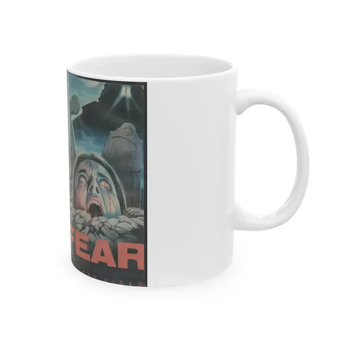 FEAR WIZARD VIDEO (VHS COVER) - White Coffee Mug - Go Mug Yourself