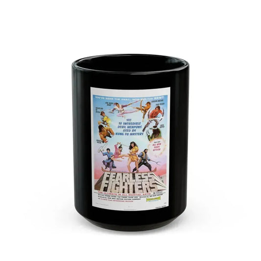 FEARLESS FIGHTERS 1971 Movie Poster - Black Coffee Mug 15oz - Go Mug Yourself