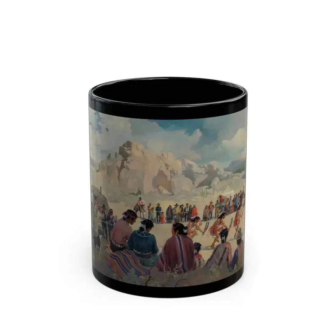 Feather Dance - Black Coffee Mug 11oz - Go Mug Yourself