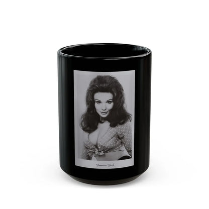 Francine York #169 - 4x5 60's B&W Photo on Postcard Paper (Vintage Female Icon) Black Coffee Mug-15oz-Go Mug Yourself