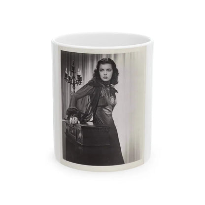 Faith Domergue #72 (Vintage Female Icon) White Coffee Mug-11oz-Go Mug Yourself