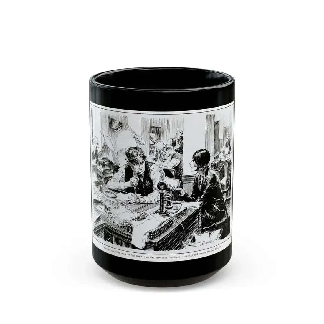 Fed Up With Work, 1931 - Black Coffee Mug 15oz - Go Mug Yourself