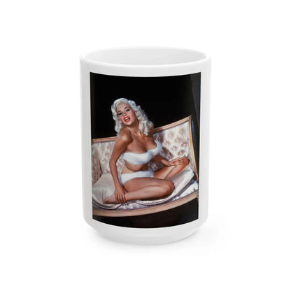 Jayne Mansfield #100 (Vintage Female Icon) White Coffee Mug-15oz-Go Mug Yourself