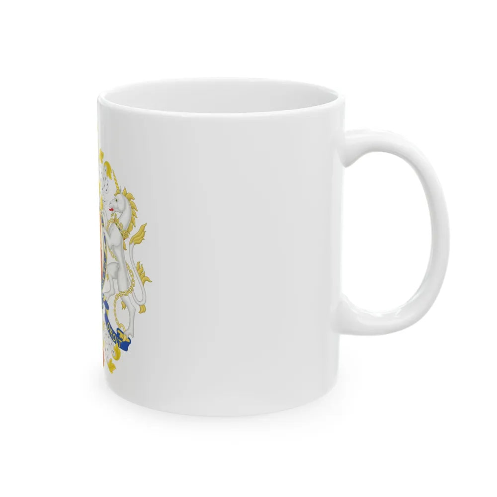 Coat of Arms of the Government of Gibraltar - White Coffee Mug-Go Mug Yourself