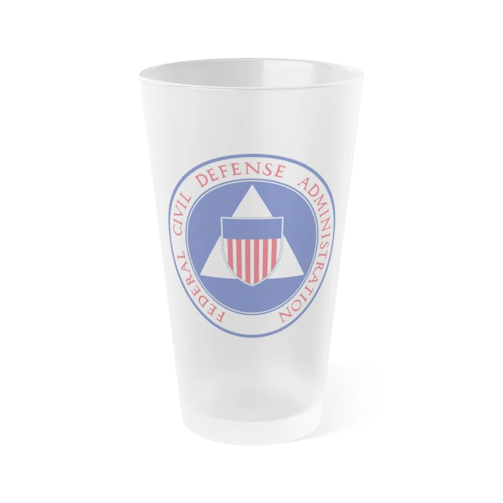 Federal Civil Defense Administration - Frosted Pint Glass 16oz-16oz-Frosted-Go Mug Yourself