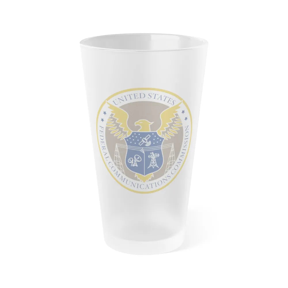 Federal Communications Commission FCC - Frosted Pint Glass 16oz-16oz-Frosted-Go Mug Yourself