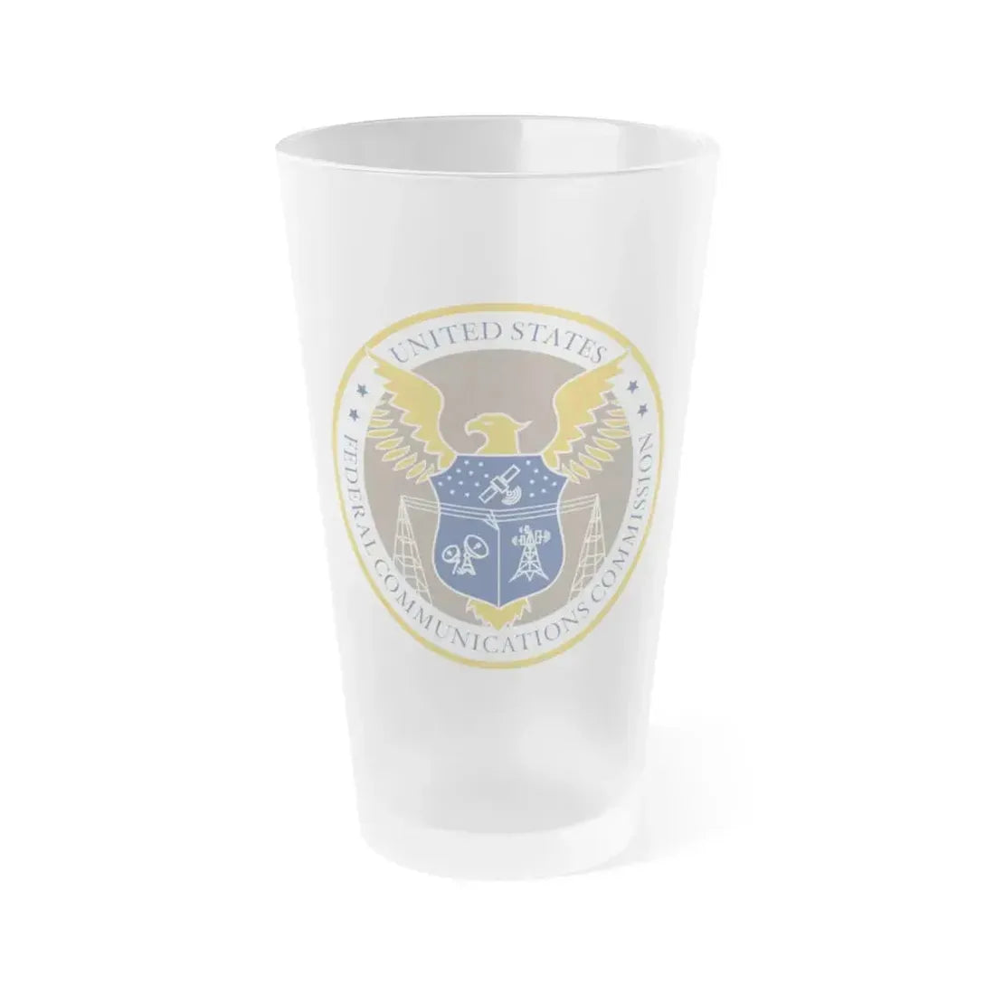 Federal Communications Commission - Frosted Pint Glass 16oz 16oz Frosted - Go Mug Yourself