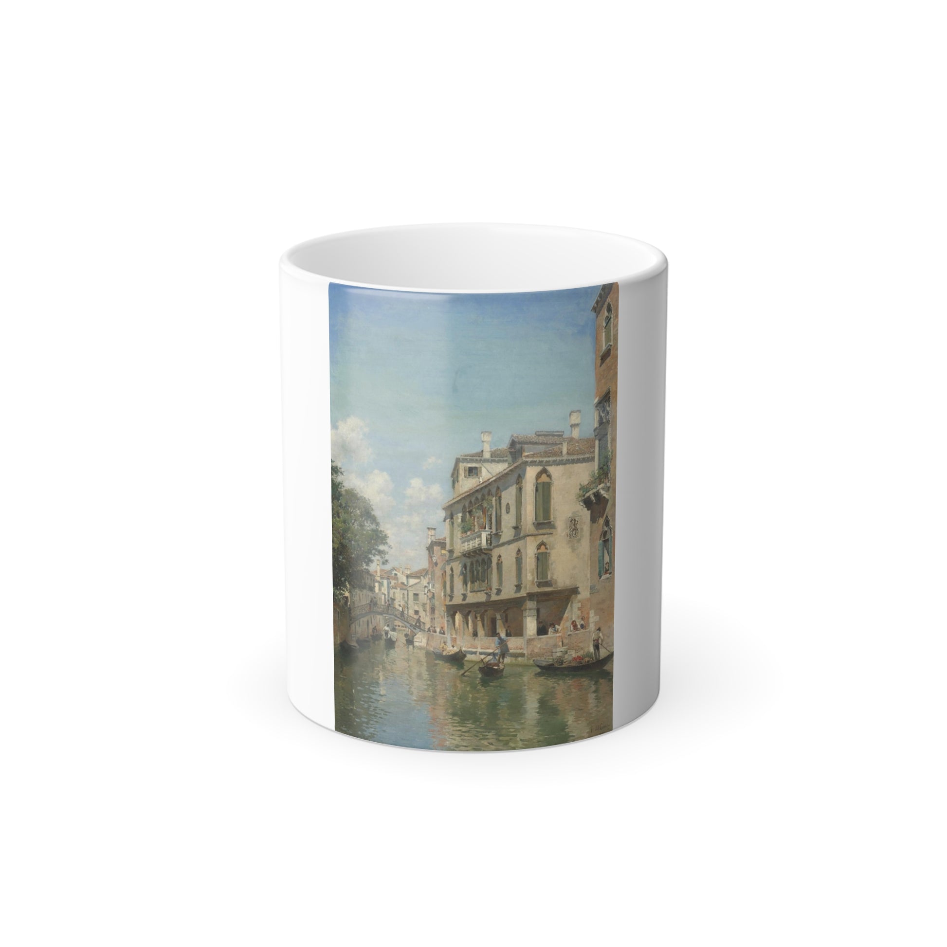 Federico del Campo (1837-1927) a busy day on a venetian canal - Color Changing Mug 11oz-11oz-Go Mug Yourself