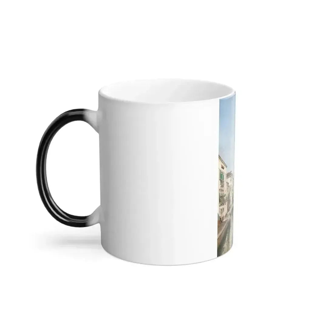 Federico del Campo (1837-1927) a venetian canal with the church of san barnaba and campo san barnaba dor-0 - Color Changing Mug 11oz - Go Mug Yourself