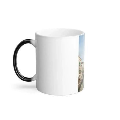 Federico del Campo (1837-1927) a venetian canal with the church of san barnaba and campo san barnaba dor-0 - Color Changing Mug 11oz - Go Mug Yourself