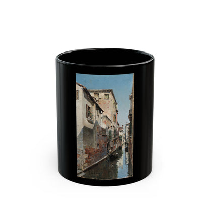 Federico del Campo (1837-1927) venetian backwaters - Black Coffee Mug-11oz-Go Mug Yourself