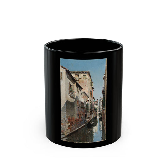 Federico del Campo (1837-1927) venetian backwaters - Black Coffee Mug-11oz-Go Mug Yourself