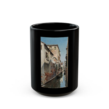 Federico del Campo (1837-1927) venetian backwaters - Black Coffee Mug-15oz-Go Mug Yourself