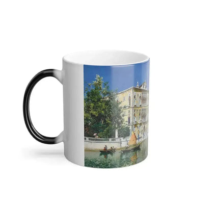 Federico del Campo (1837-1927) View of the Grand Canal with the Palazzo Cavalli-Franchetti - Oil on canv-0 - Color Changing Mug 11oz - Go Mug Yourself