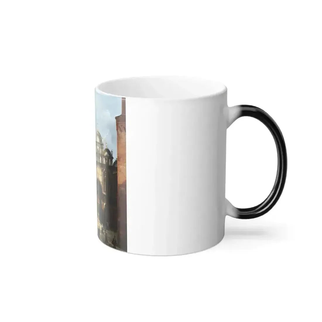Federico Moja (1802-1885) Campo Santi Giovanni e Paolo in Venice with the equestrian monument to Bartolo-0 - Color Changing Mug 11oz - Go Mug Yourself