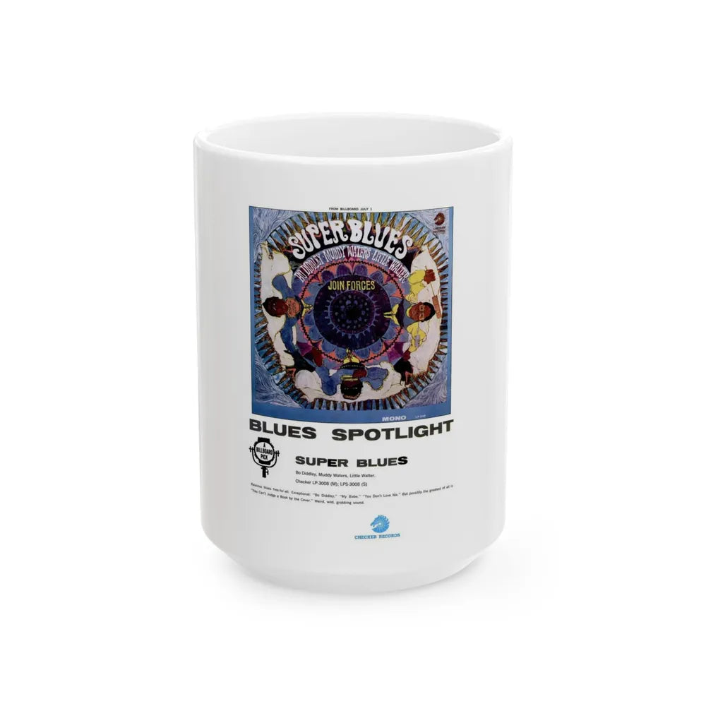 Super Blues 1967 (Music Poster) White Coffee Mug-15oz-Go Mug Yourself