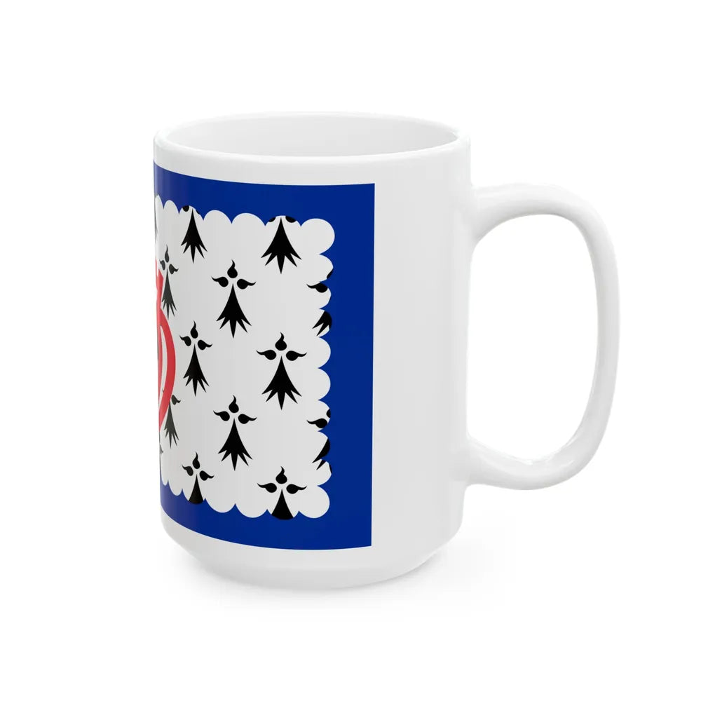 Flag of Pays de la Loire France - White Coffee Mug-Go Mug Yourself