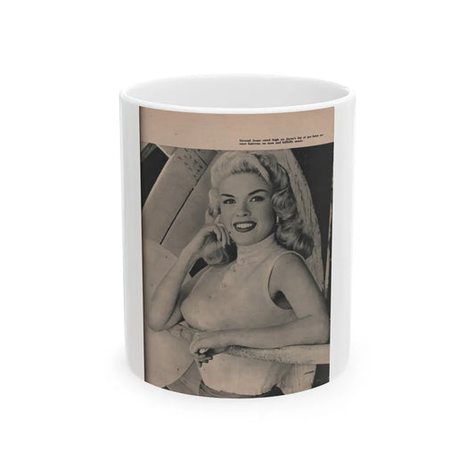 Jayne Mansfield #171 - Fabulous Females Mag. Issue #01 '55 - 1 B&W Photo (Vintage Female Icon) White Coffee Mug-11oz-Go Mug Yourself