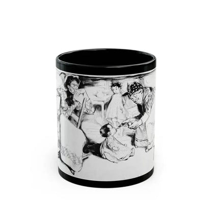 Feeding the Baby - Black Coffee Mug 11oz - Go Mug Yourself