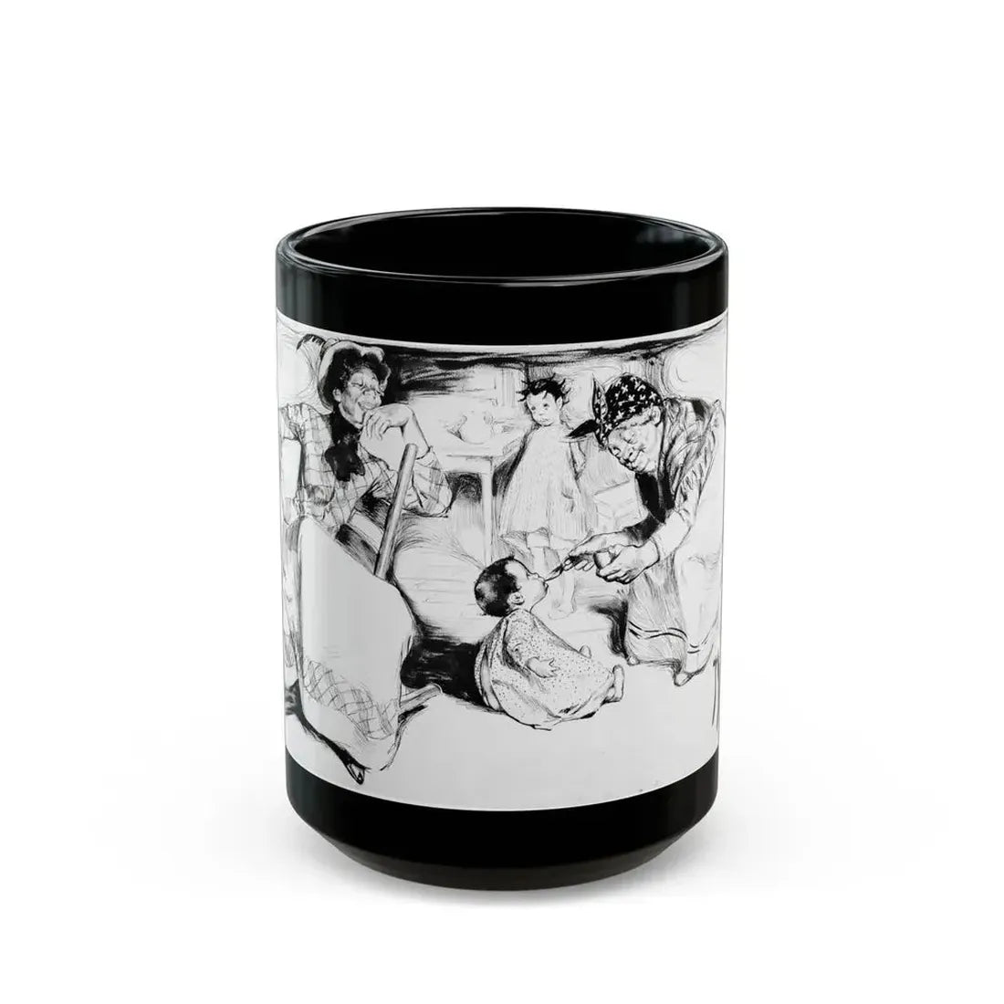 Feeding the Baby - Black Coffee Mug 15oz - Go Mug Yourself