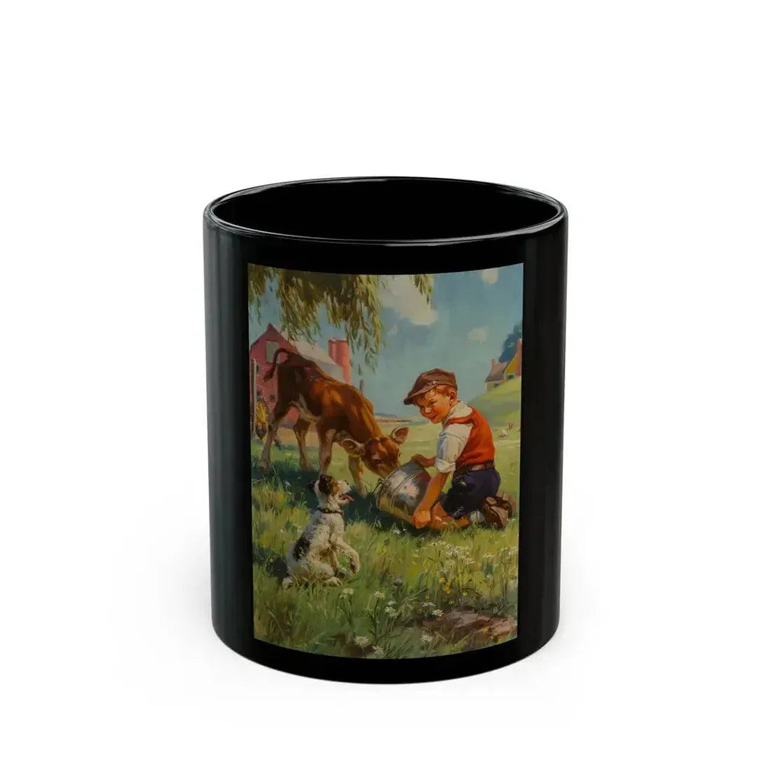 Feeding Time - Black Coffee Mug 11oz - Go Mug Yourself