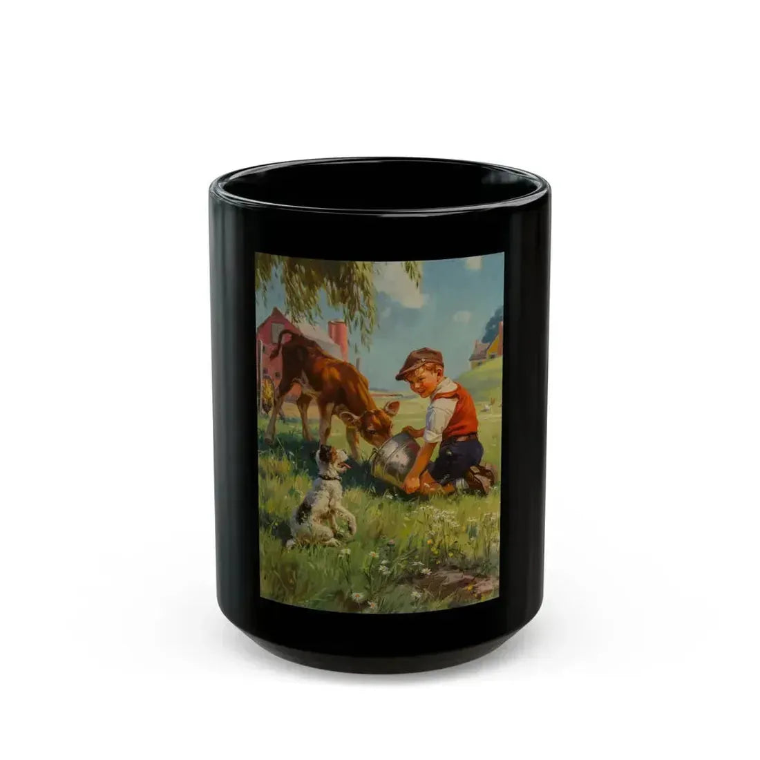 Feeding Time - Black Coffee Mug 15oz - Go Mug Yourself