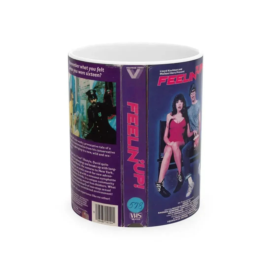 FEELIN UP (VHS COVER) - White Coffee Mug 11oz - Go Mug Yourself