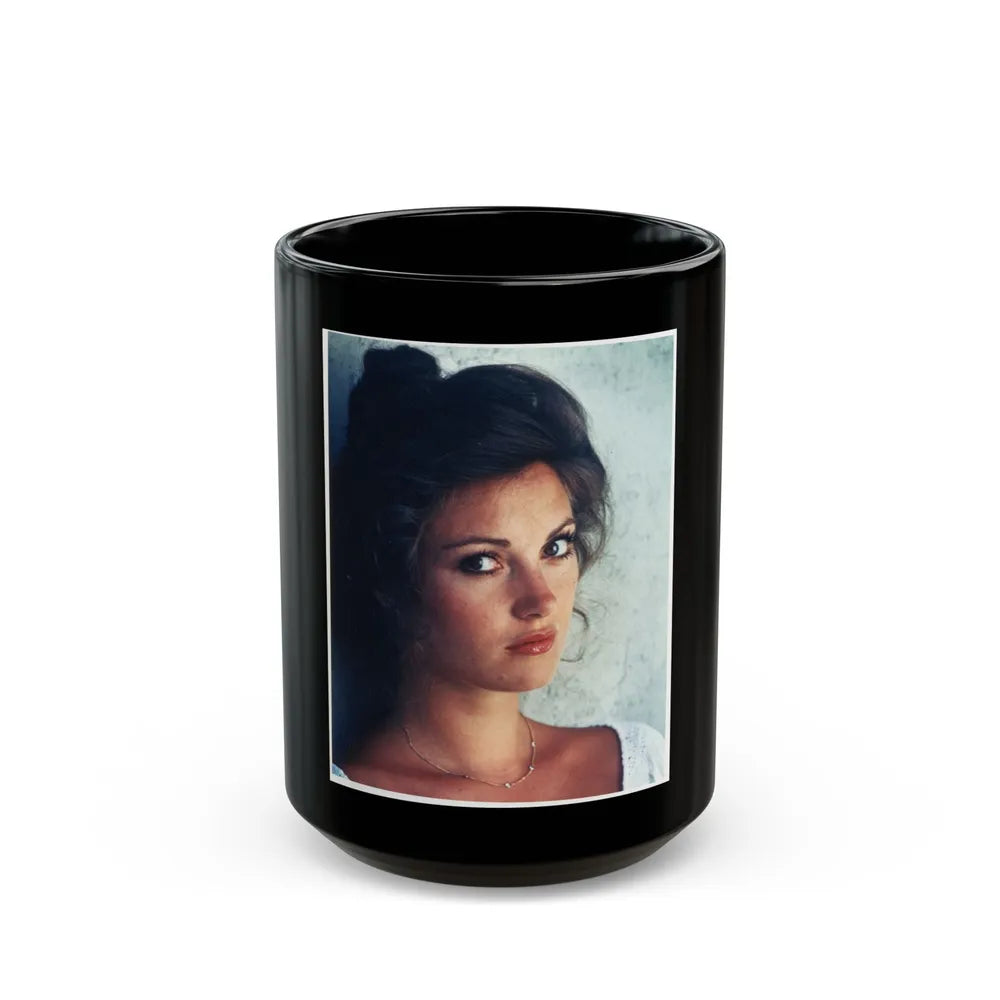 Jane Seymour #31 (Vintage Female Icon) Black Coffee Mug-15oz-Go Mug Yourself