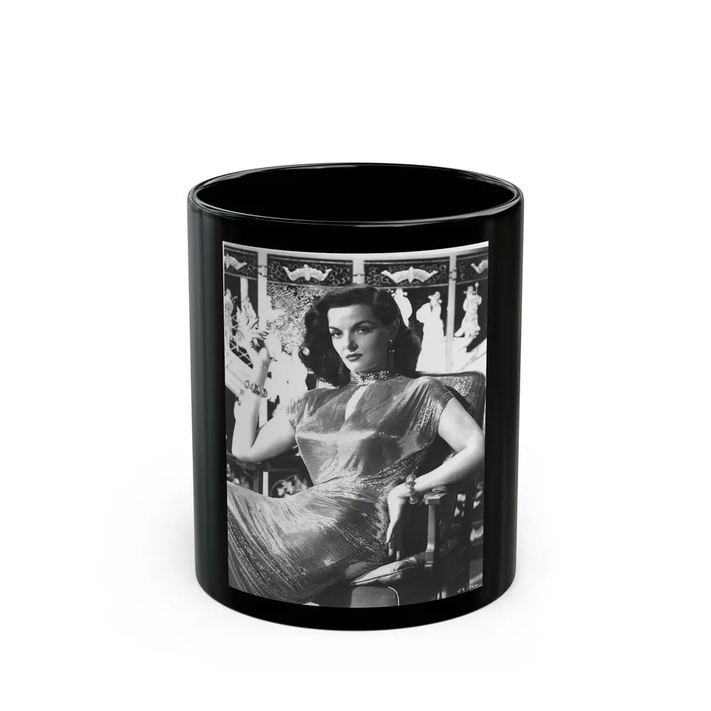 Jane Russell #232 (Vintage Female Icon) Black Coffee Mug-11oz-Go Mug Yourself