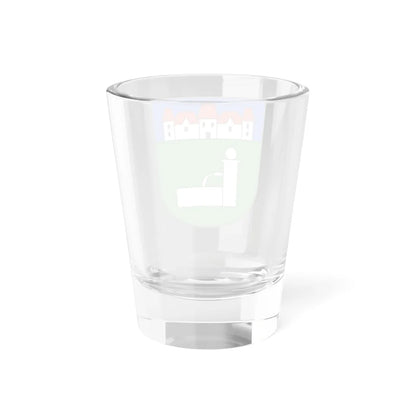 FeldbrunnenStNiklaus-blazon (Switzerland) (Coat of Arms) Shot Glass 1.5oz - Go Mug Yourself