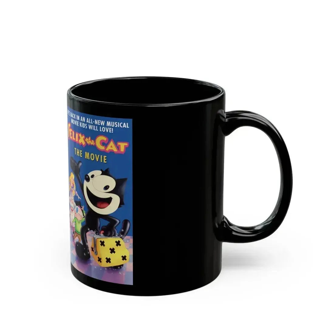 FELIX THE CAT THE MOVIE (VHS COVER) - Black Coffee Mug - Go Mug Yourself