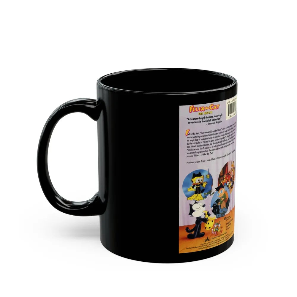 FELIX THE CAT THE MOVIE (VHS COVER) - Black Coffee Mug-Go Mug Yourself