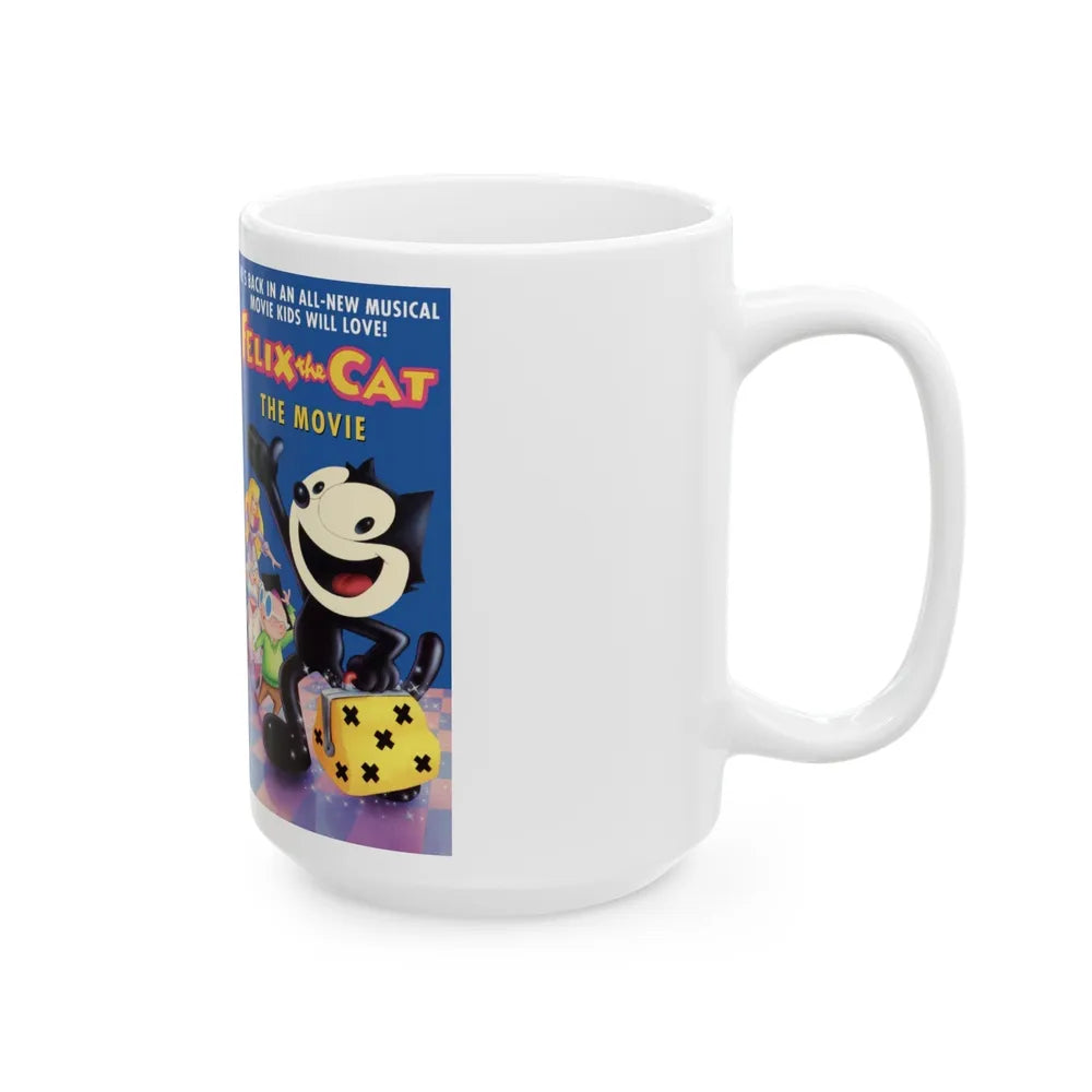 FELIX THE CAT THE MOVIE (VHS COVER) - White Coffee Mug-Go Mug Yourself