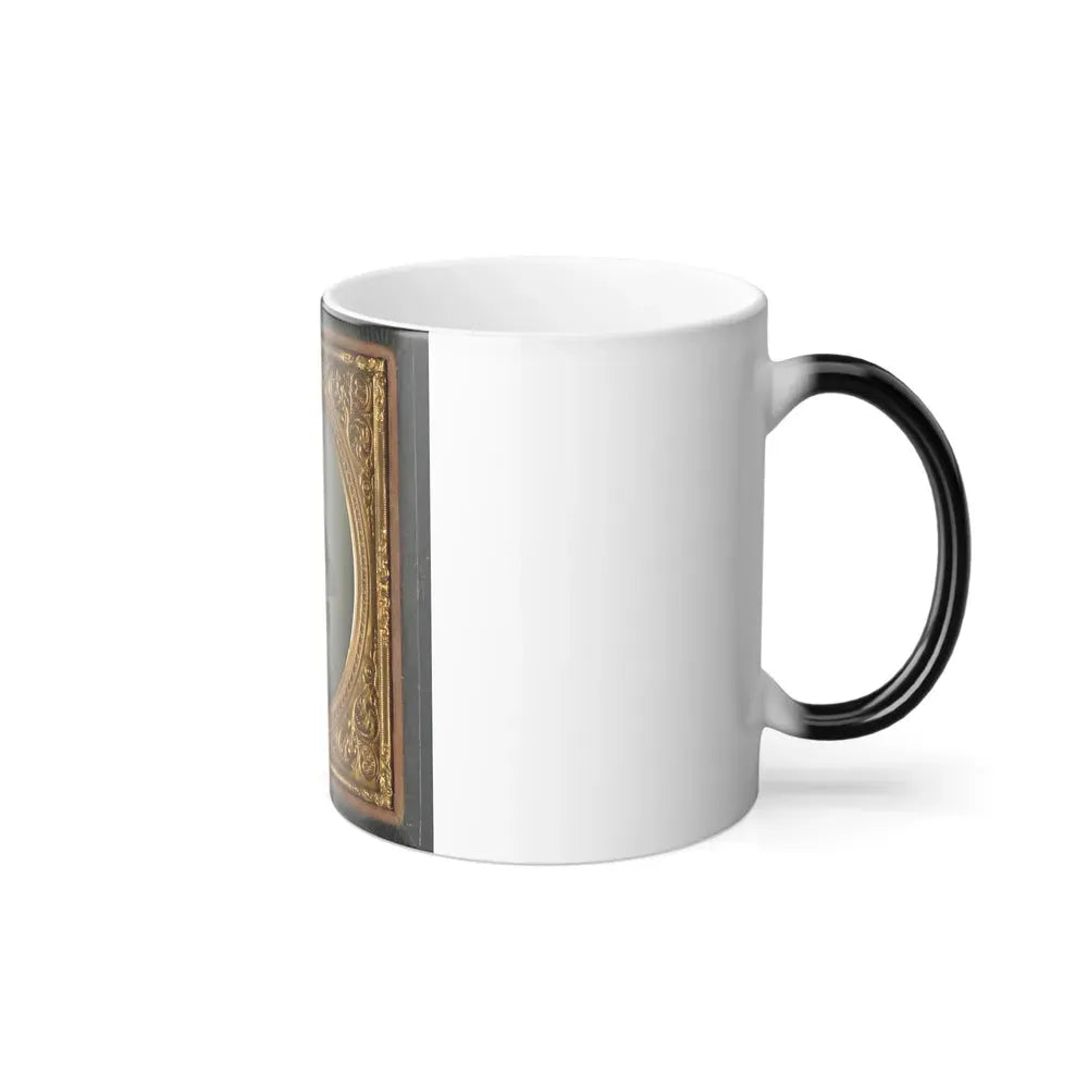 Felix Thompson of Company H, 1St Missouri Cavalry Regiment With Pistols and Sabre (U.S. Civil War) Color Changing Coffee Mug 11oz - Go Mug Yourself