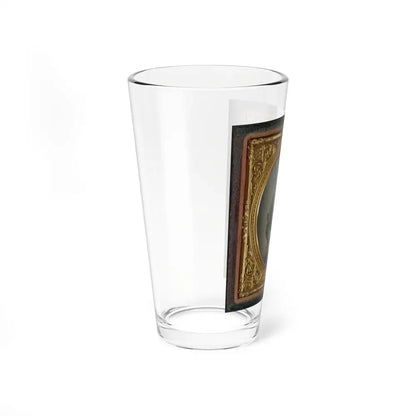 Felix Thompson Of Company H, 1st Missouri Cavalry Regiment With Pistols And Sabre (U.S. Civil War) Pint Glass 16oz - Go Mug Yourself