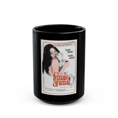 FEMALE ANIMAL 1970 Movie Poster - Black Coffee Mug-15oz-Go Mug Yourself