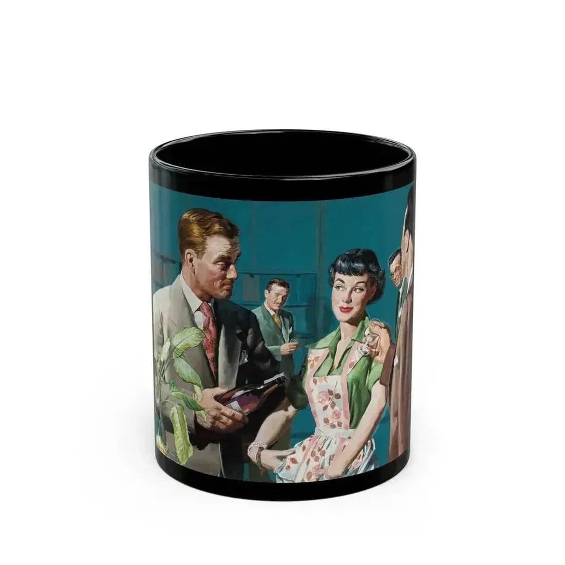 Female Conspiracy, The Saturday Evening Post magazine story illustration - Black Coffee Mug 11oz - Go Mug Yourself