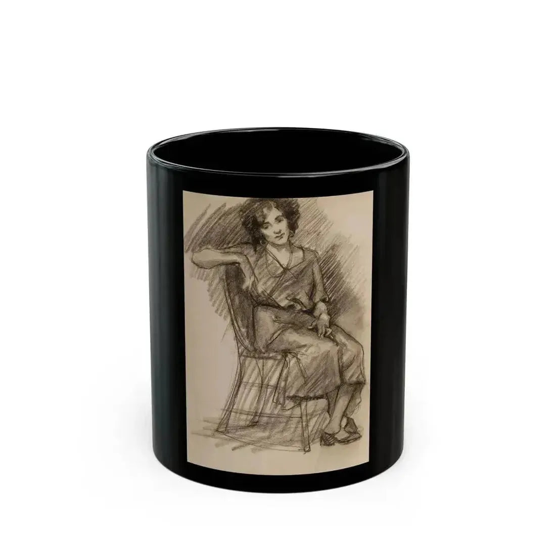 Female figure studies (2) - Black Coffee Mug 11oz - Go Mug Yourself