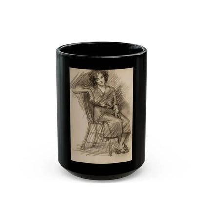 Female figure studies (2) - Black Coffee Mug 15oz - Go Mug Yourself