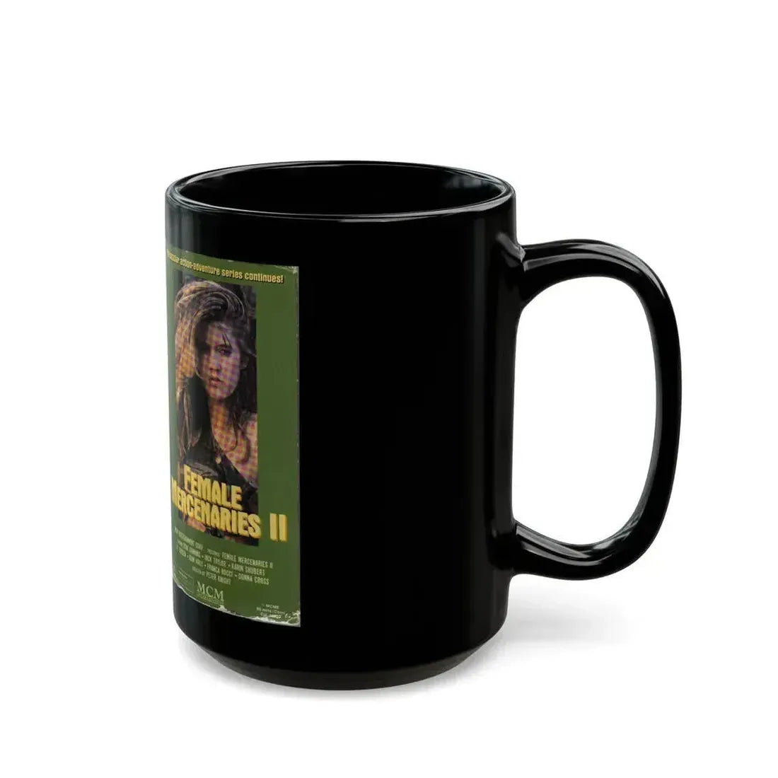 FEMALE MERCENARIES 2 (VHS COVER) - Black Coffee Mug - Go Mug Yourself