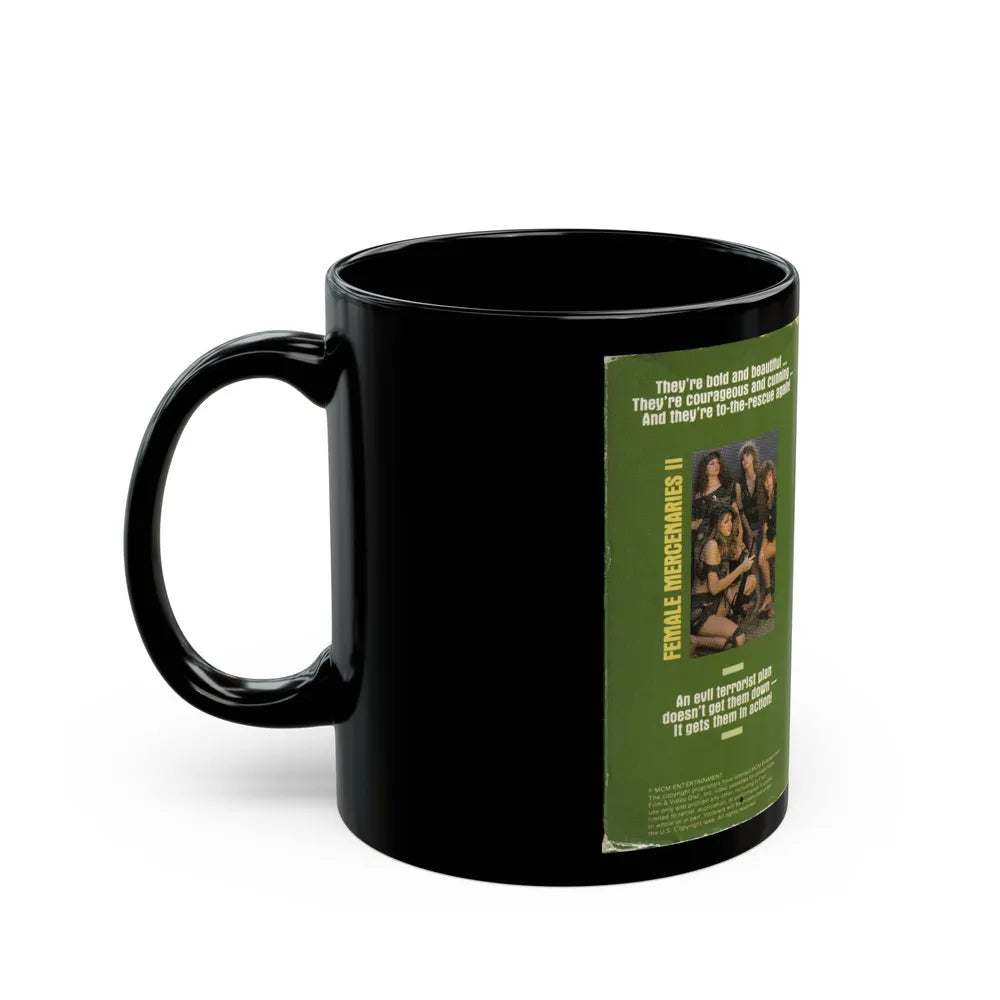 FEMALE MERCENARIES 2 (VHS COVER) - Black Coffee Mug-Go Mug Yourself