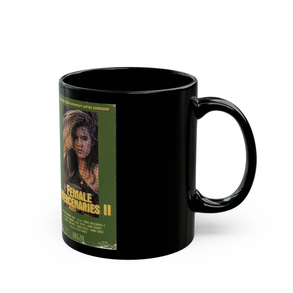 FEMALE MERCENARIES 2 (VHS COVER) - Black Coffee Mug-Go Mug Yourself