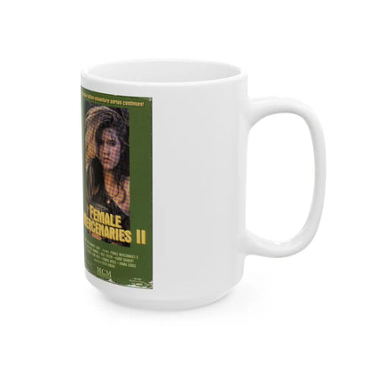 FEMALE MERCENARIES 2 (VHS COVER) - White Coffee Mug-Go Mug Yourself