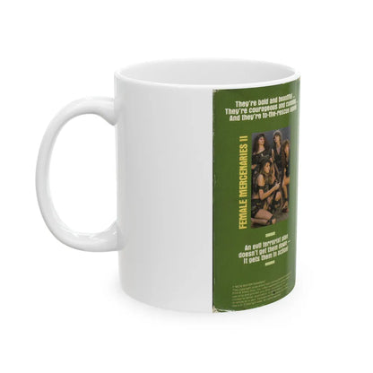 FEMALE MERCENARIES 2 (VHS COVER) - White Coffee Mug-Go Mug Yourself