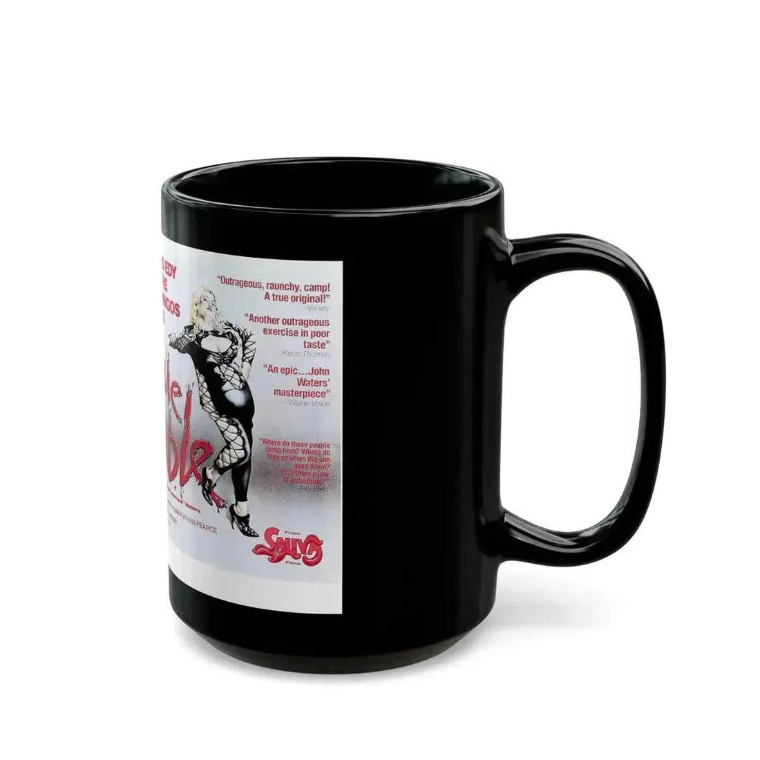 FEMALE TROUBLE 1974 Movie Poster - Black Coffee Mug - Go Mug Yourself