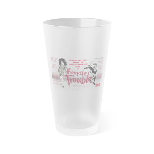 FEMALE TROUBLE 1974 Movie Poster - Frosted Pint Glass 16oz-16oz-Frosted-Go Mug Yourself