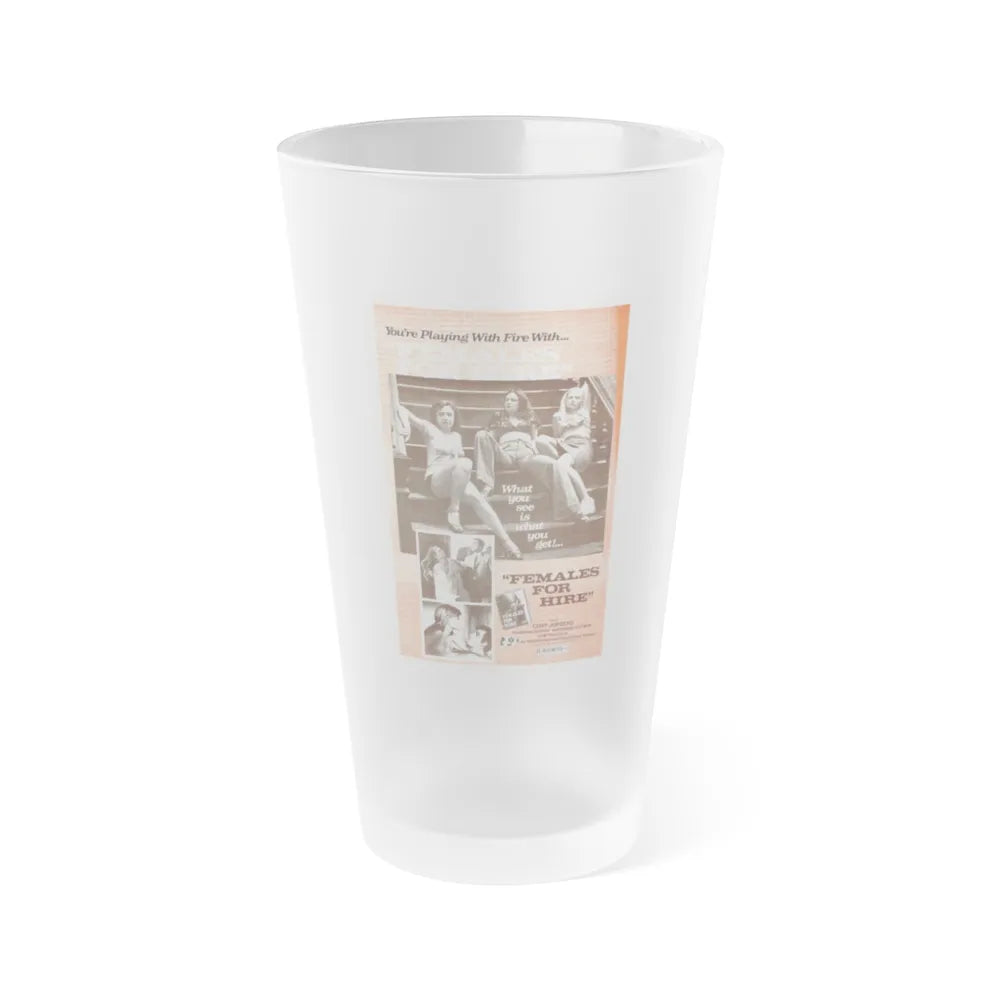 FEMALES FOR HIRE 1968 Movie Poster - Frosted Pint Glass 16oz-16oz-Frosted-Go Mug Yourself