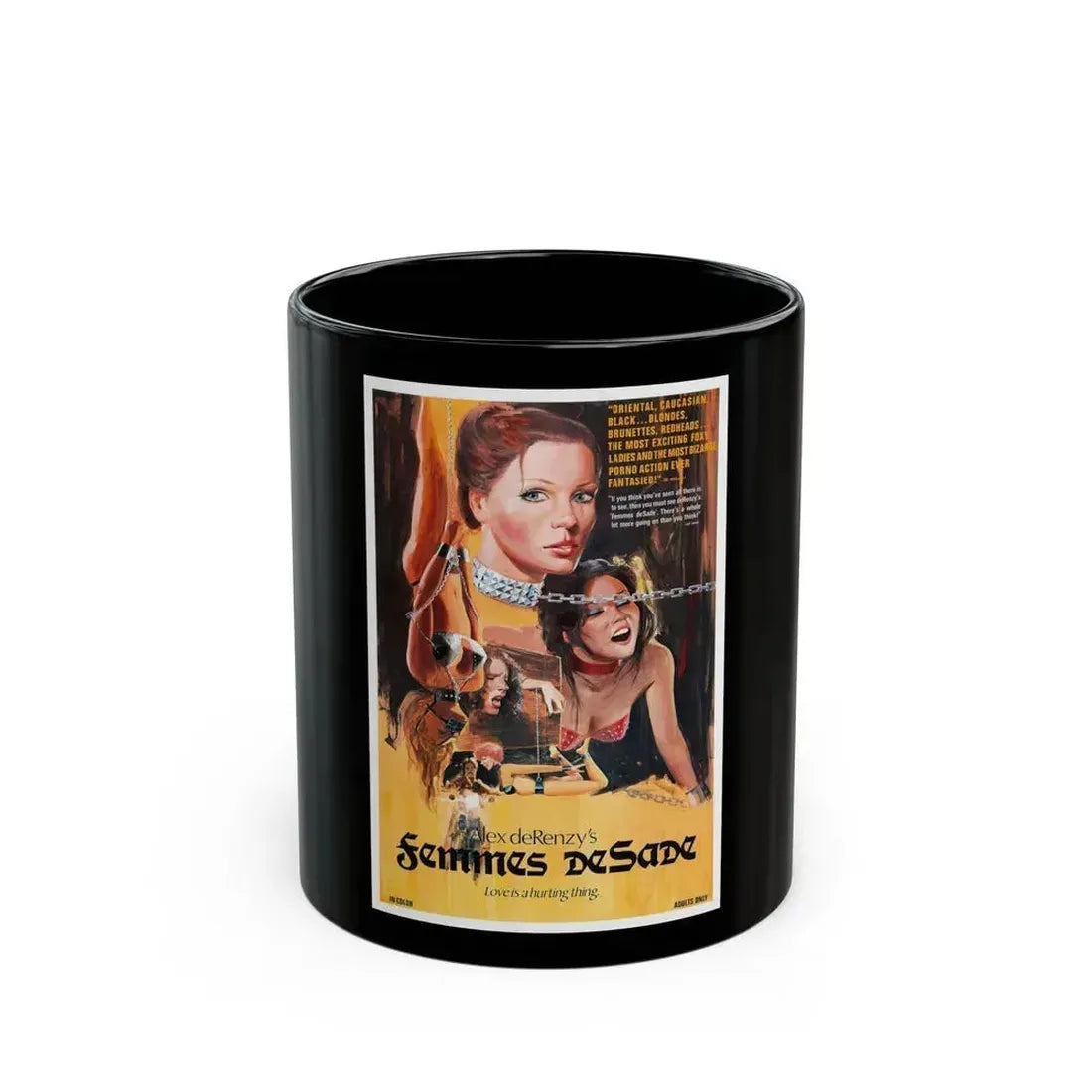 FEMMES DE SADE 1976 Movie Poster - Black Coffee Mug 11oz - Go Mug Yourself