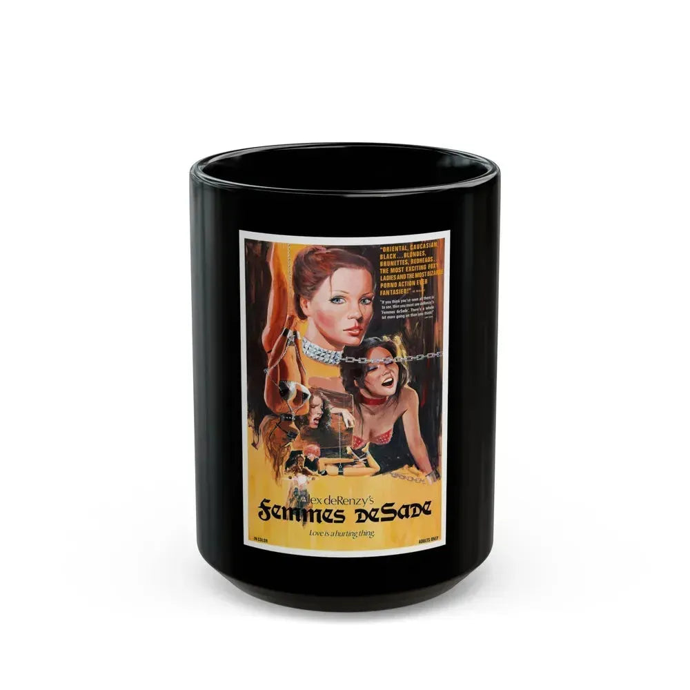 FEMMES DE SADE 1976 Movie Poster - Black Coffee Mug 15oz - Go Mug Yourself