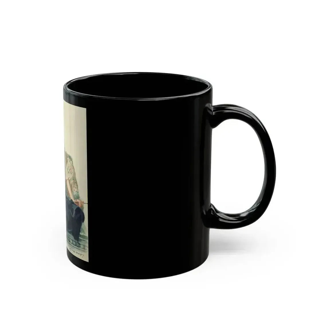 Fencing, American Art Works calendar illustration, 1917 - Black Coffee Mug - Go Mug Yourself